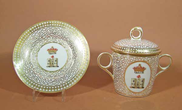 covered cup and saucer
